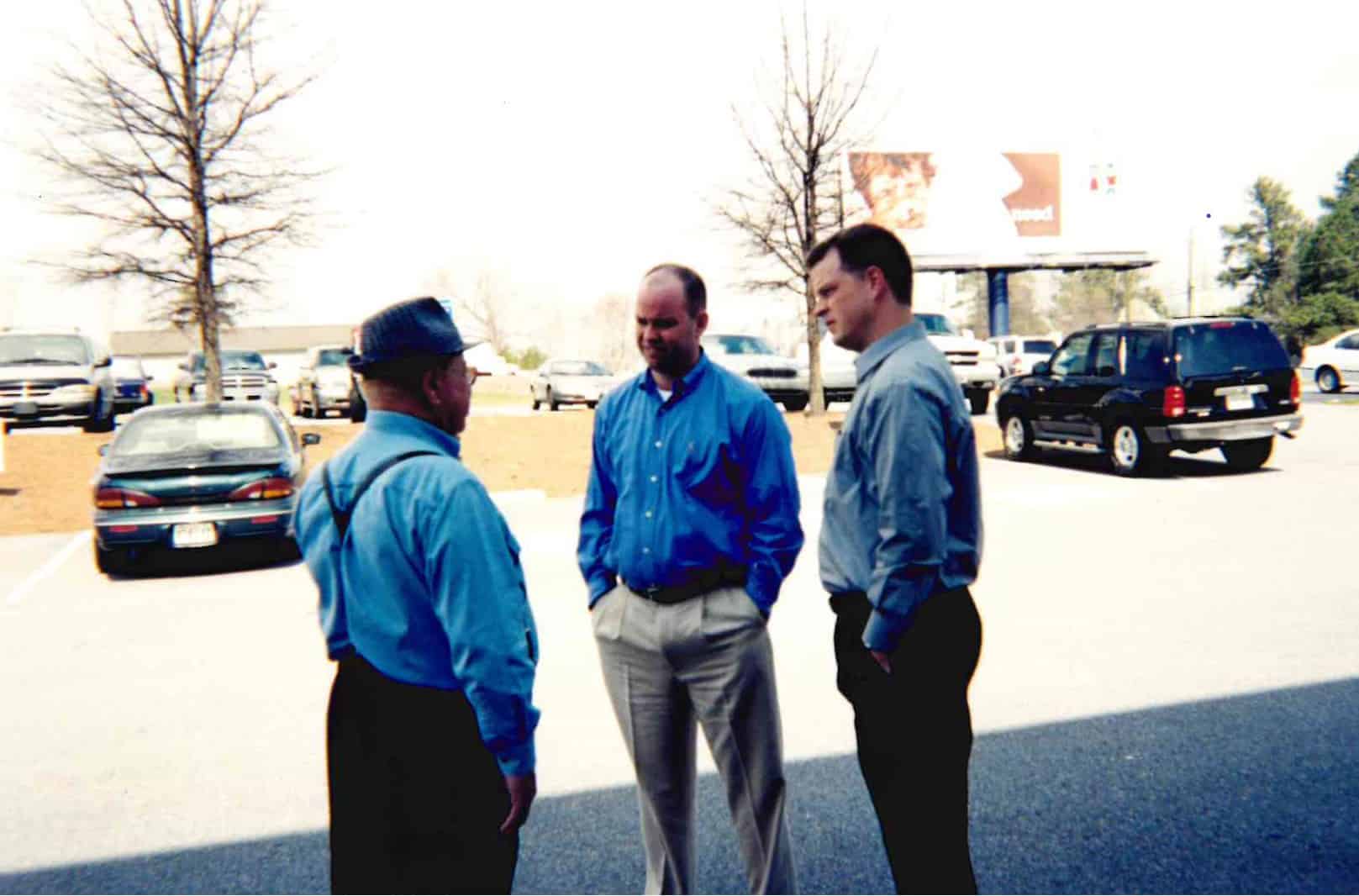 Mr. Garrett, Matt Xander and Director of IT, Daryle Ridley, 2000