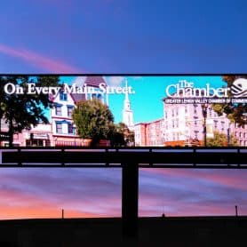 A billboard using Formetco's F360 software with Vistar programmatic monetization platform